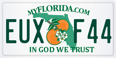 FL license plate EUXF44