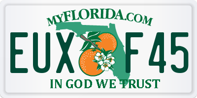 FL license plate EUXF45