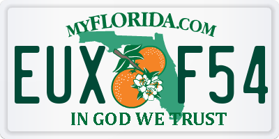 FL license plate EUXF54