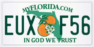 FL license plate EUXF56