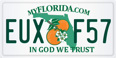 FL license plate EUXF57