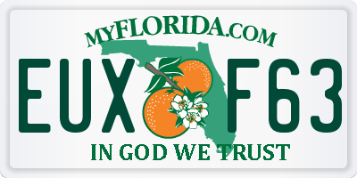 FL license plate EUXF63