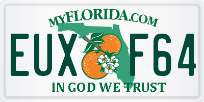FL license plate EUXF64