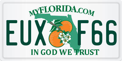 FL license plate EUXF66