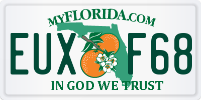 FL license plate EUXF68