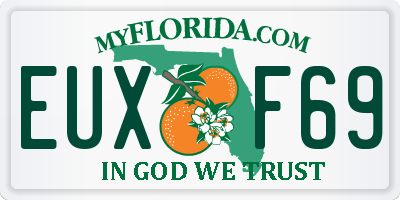 FL license plate EUXF69