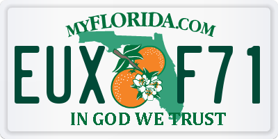 FL license plate EUXF71