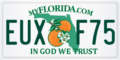 FL license plate EUXF75