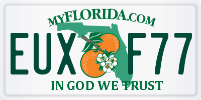 FL license plate EUXF77
