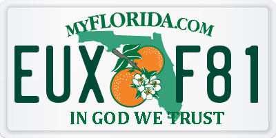 FL license plate EUXF81