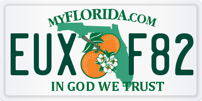 FL license plate EUXF82
