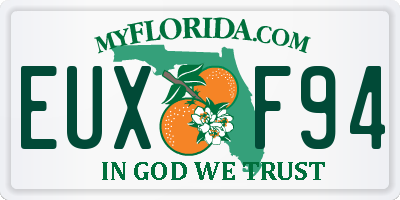 FL license plate EUXF94