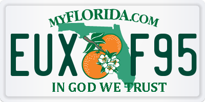 FL license plate EUXF95