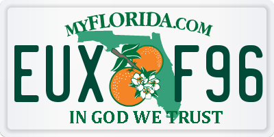 FL license plate EUXF96