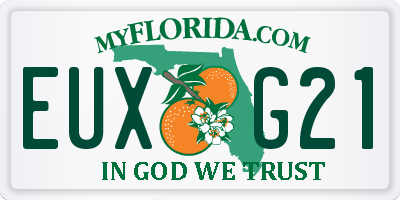 FL license plate EUXG21