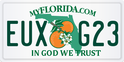 FL license plate EUXG23