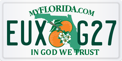 FL license plate EUXG27