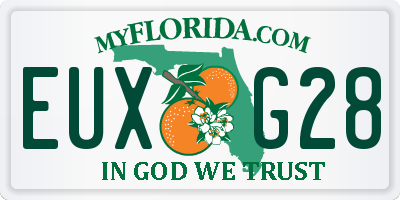 FL license plate EUXG28