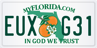 FL license plate EUXG31