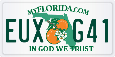 FL license plate EUXG41
