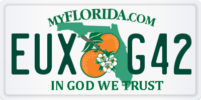 FL license plate EUXG42