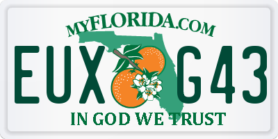 FL license plate EUXG43