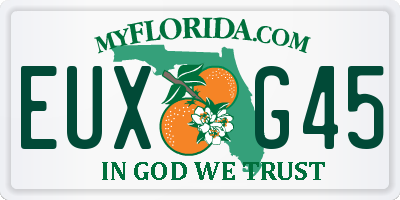FL license plate EUXG45