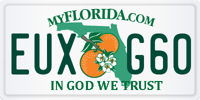 FL license plate EUXG60
