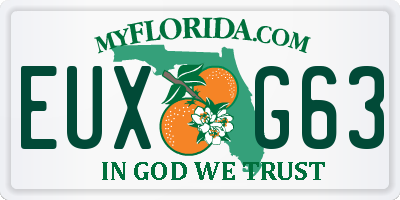 FL license plate EUXG63