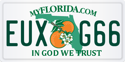 FL license plate EUXG66