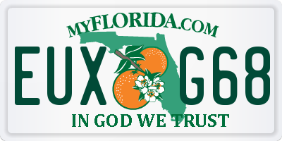 FL license plate EUXG68
