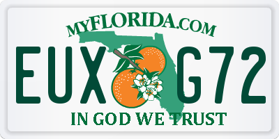 FL license plate EUXG72