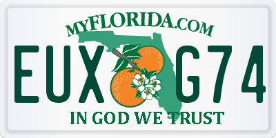 FL license plate EUXG74