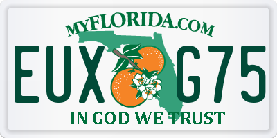 FL license plate EUXG75