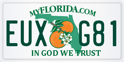 FL license plate EUXG81