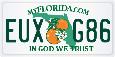 FL license plate EUXG86
