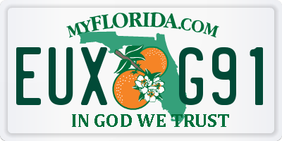 FL license plate EUXG91