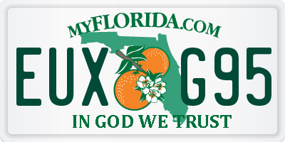 FL license plate EUXG95