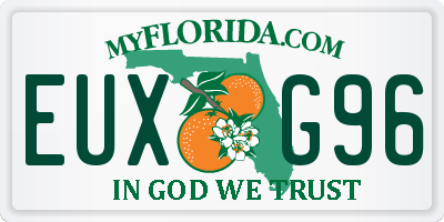 FL license plate EUXG96