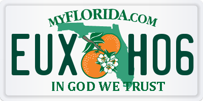 FL license plate EUXH06