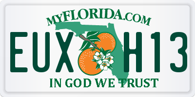 FL license plate EUXH13