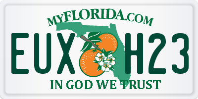 FL license plate EUXH23
