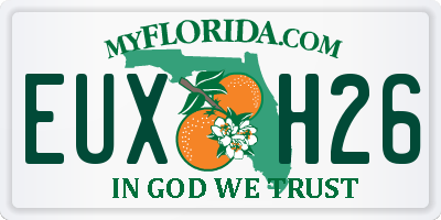 FL license plate EUXH26