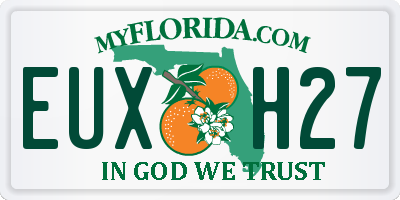 FL license plate EUXH27
