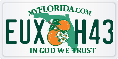 FL license plate EUXH43