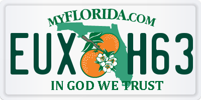 FL license plate EUXH63