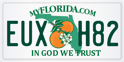 FL license plate EUXH82