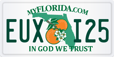 FL license plate EUXI25