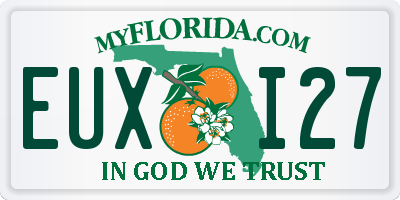 FL license plate EUXI27