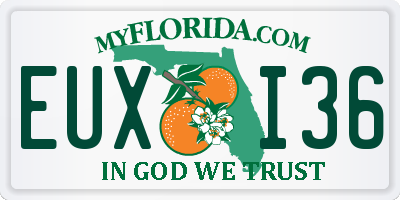 FL license plate EUXI36